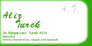 aliz turek business card
